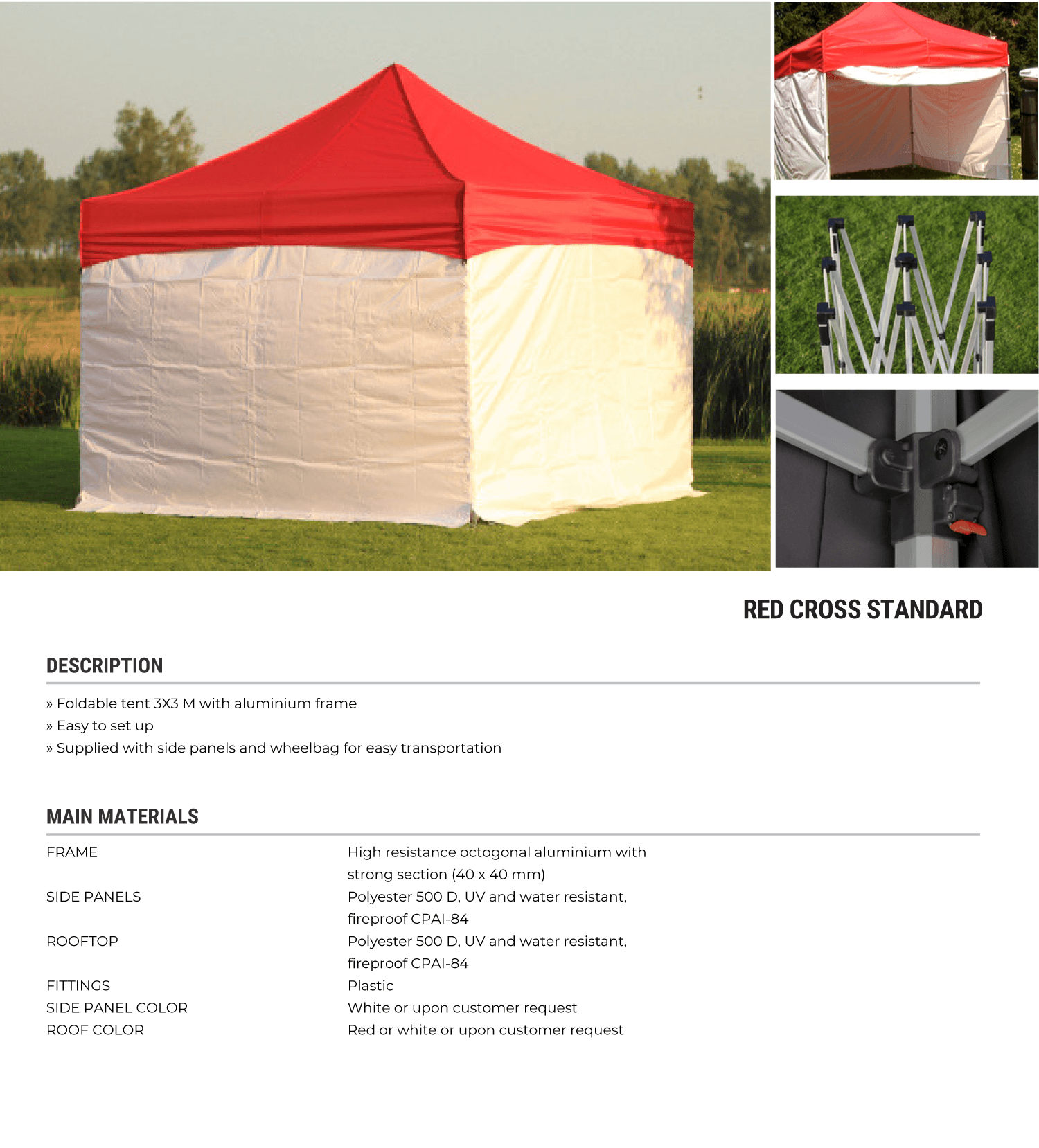 Canopy Tent 3x3 M With Side Panels 1