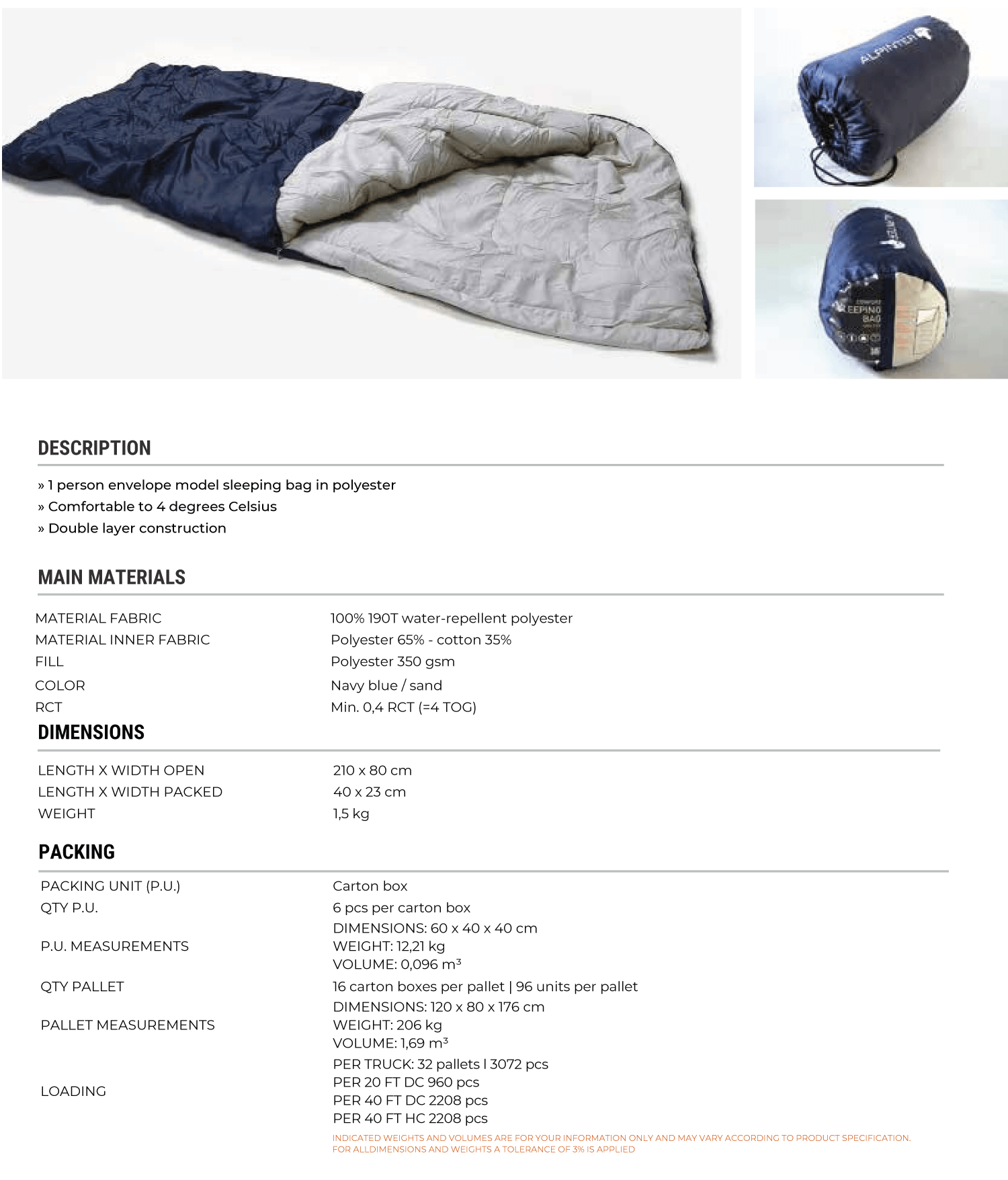 Comfort Sleeping Bag 2 1