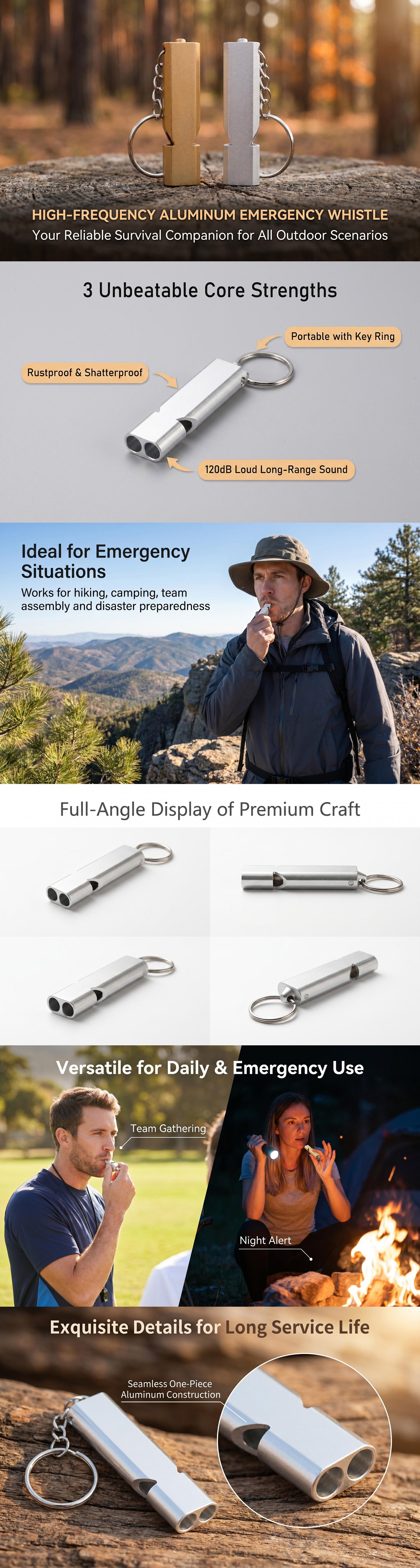 High Frequency Aluminum Emergency Whistle (8)