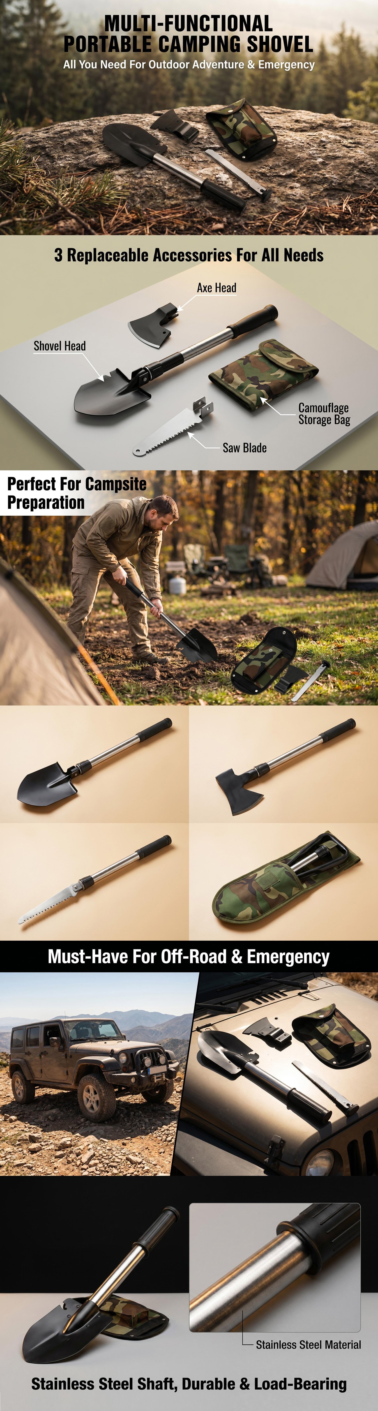 Multi Functional Portable Camping Shovel (8)