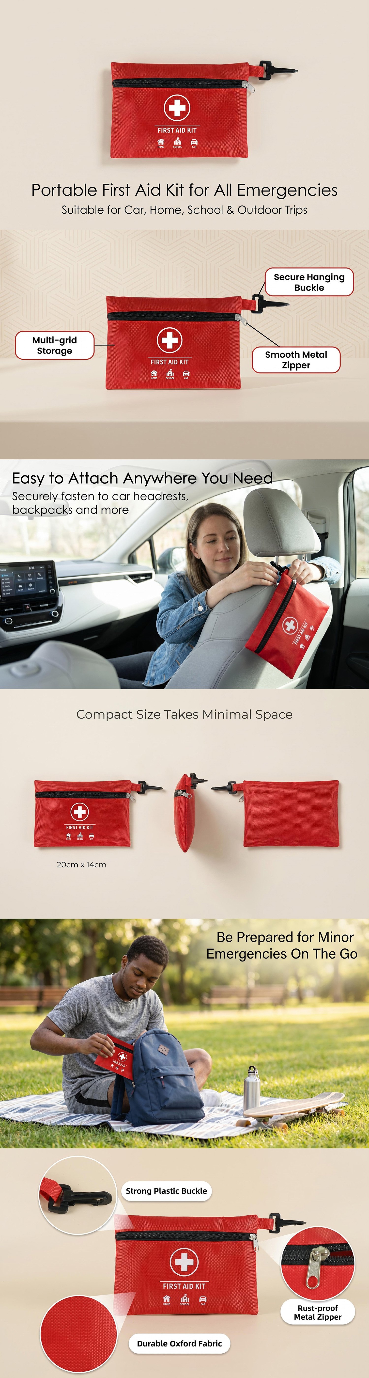 Portable First Aid Kit For All Emergencies (8)