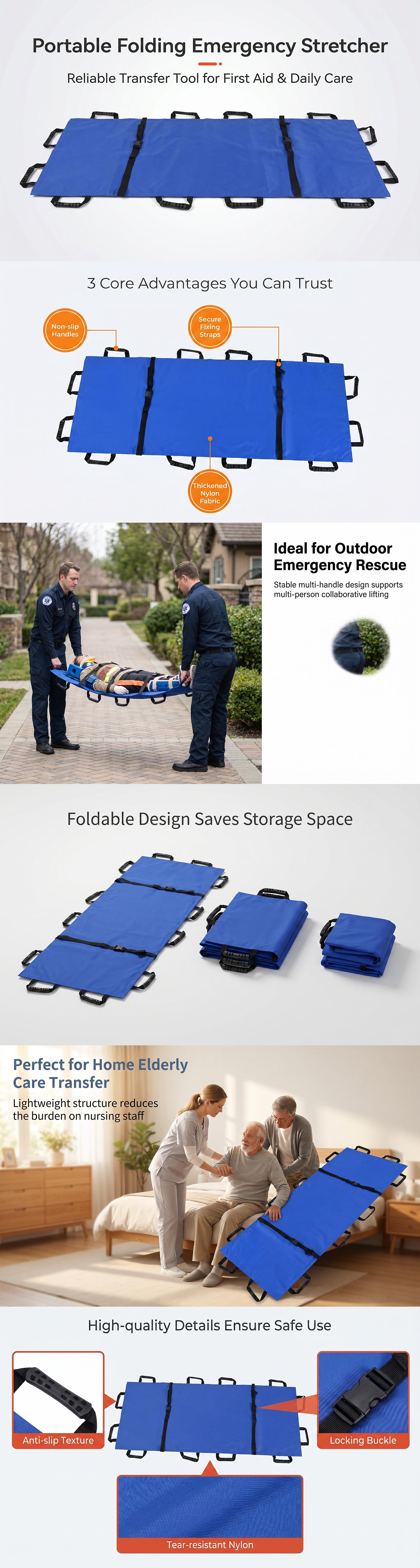Portable Folding Emergency Stretcher (8)