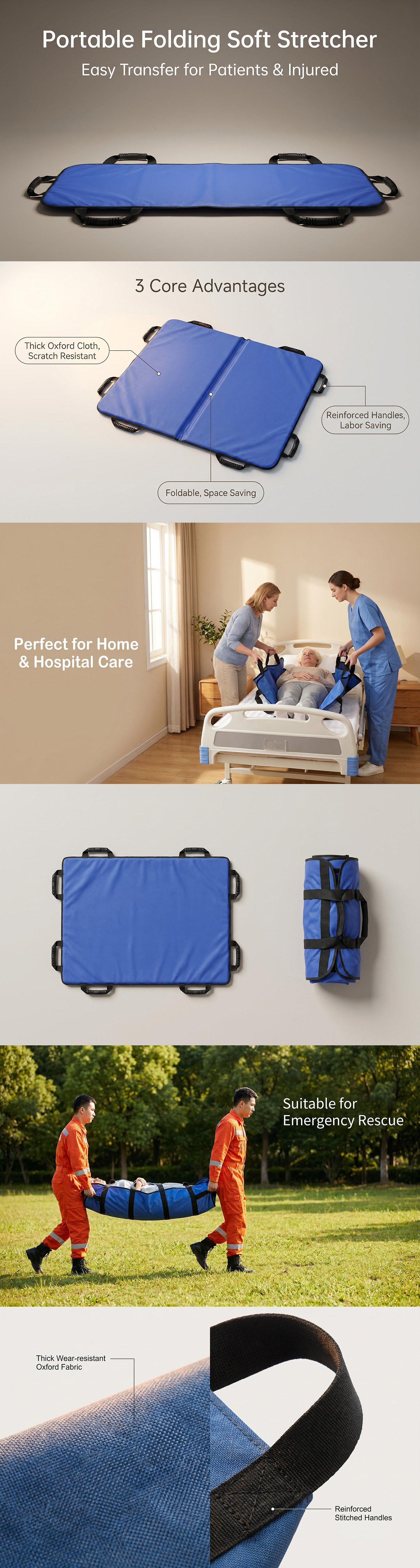 Portable Folding Soft Stretcher For Patient Transfer (8)