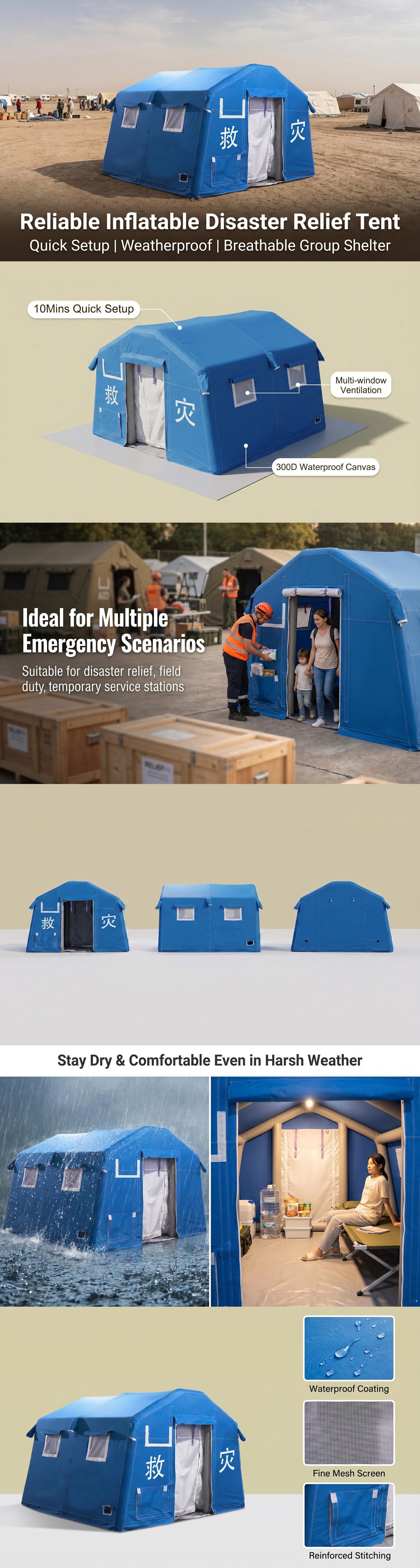 Reliable Inflatable Disaster Relief Tent (8)