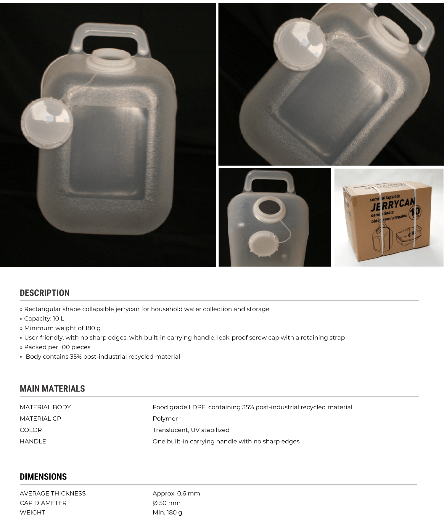 Semi Collapsible Jerrycan 1 1