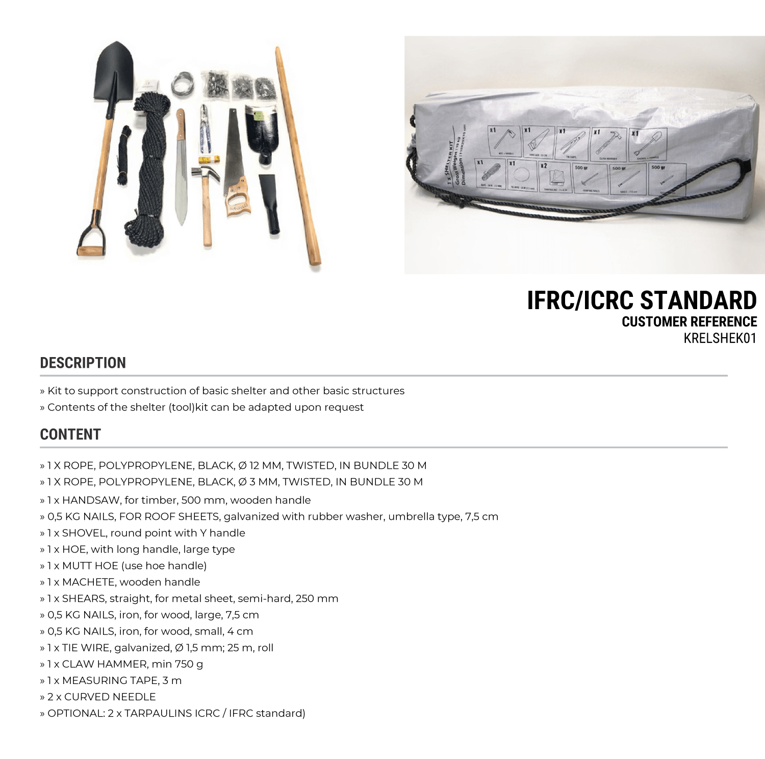 Shelter Tool Kit 1
