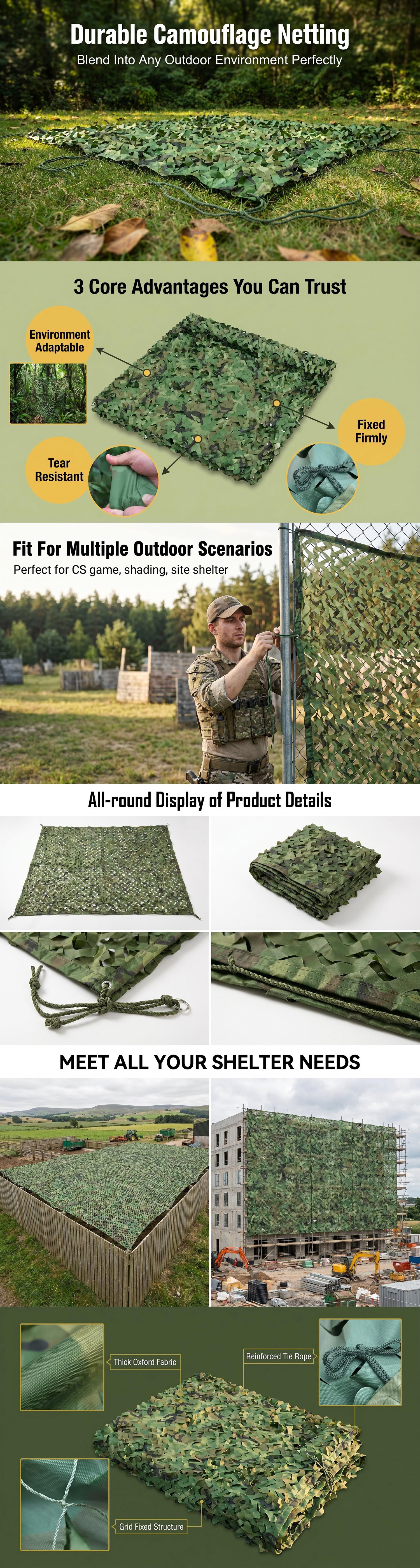 Sunny Outdoor Durable Camouflage Netting (8)